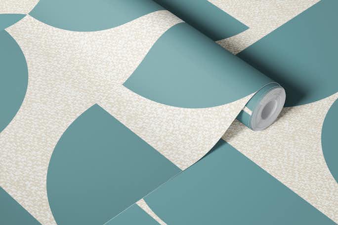 Medium Blue Bauhauswallpaper roll