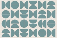 Medium Blue Bauhaus wallpaper