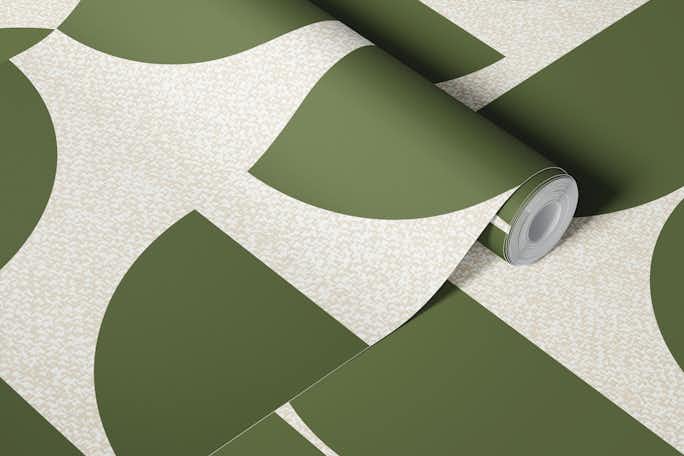 Earthy Green Bauhauswallpaper roll