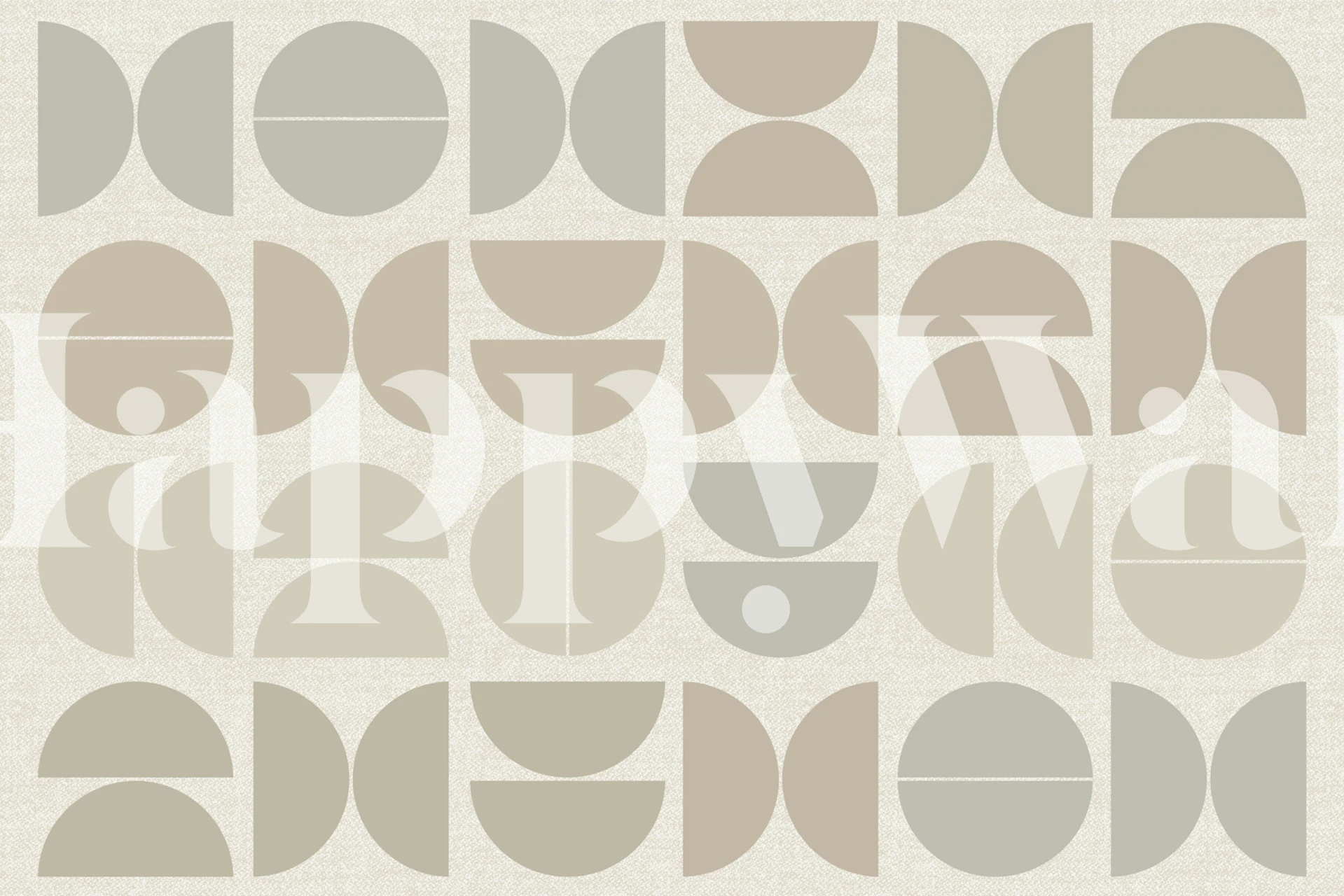 Geometryczna fototapeta w stylu Bauhaus w neutralnych kolorach