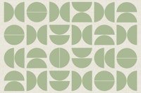 Pastel Green Bauhaus wallpaper