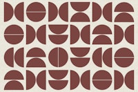 Warm Red Bauhaus wallpaper