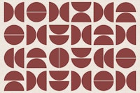 Warm Red Bauhaus wallpaper