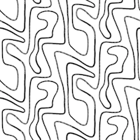Abstract Lines in Black and White Hand Drawn behang