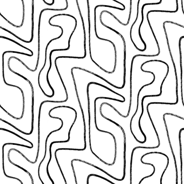 Abstract Lines in Black and White Hand Drawn