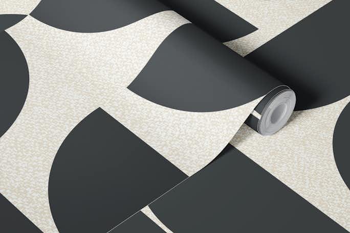 Soft Black Bauhauswallpaper roll