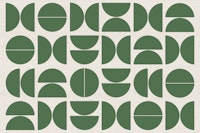 Emerald Green Bauhaus wallpaper