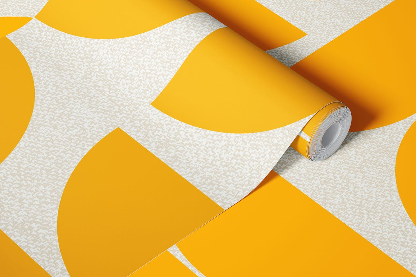 Gold Yellow Bauhaus wallpaper roll