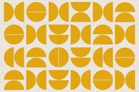 Gold Yellow Bauhaus wallpaper