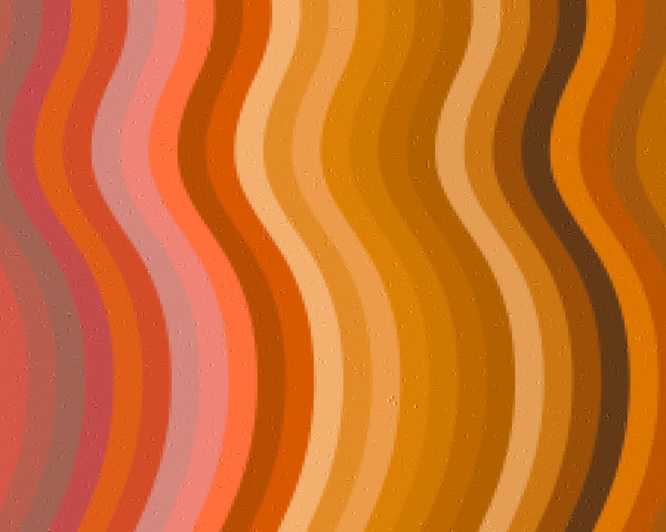 Retro 70s Wavy Lines in Warm Yellow and Rust