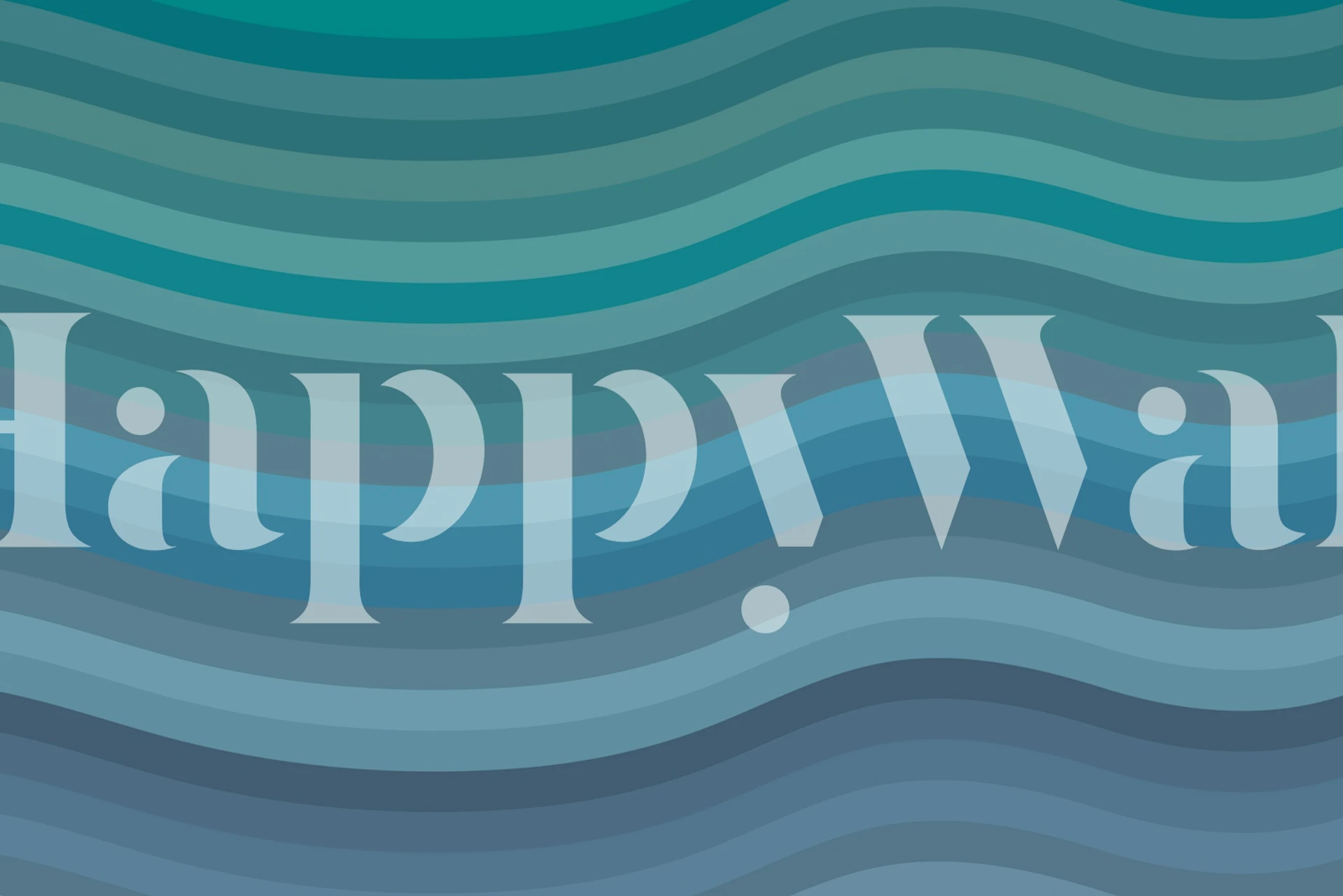 Wavy striped patterns in shades of ocean blue wallpaper