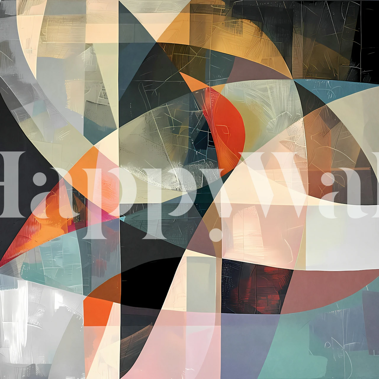 Fototapeta barevné překrývající se geometrické tvary