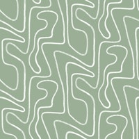 Abstract Lines in Sage Green Hand Drawn papiers peint