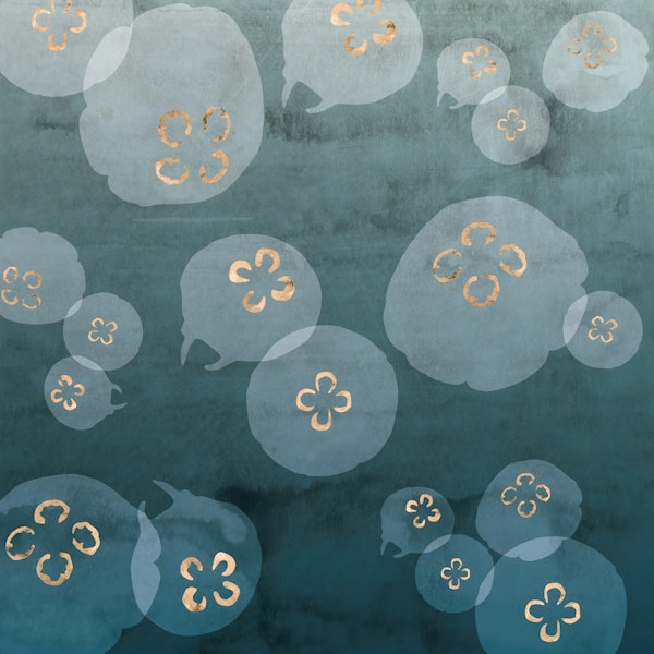 Watercolour Jellyfish - Petrol