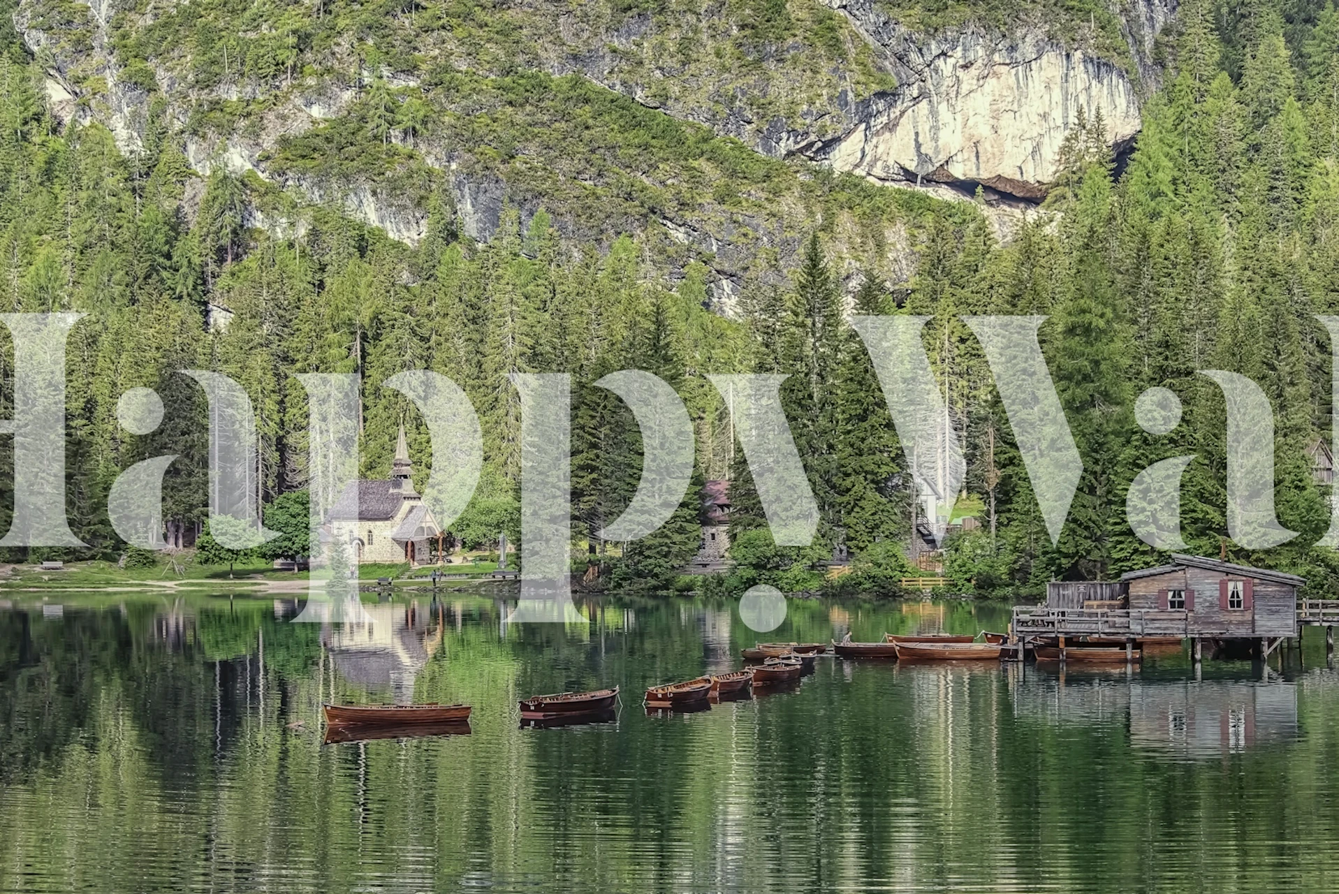 Papier peint Braies présentant un paysage tranquille