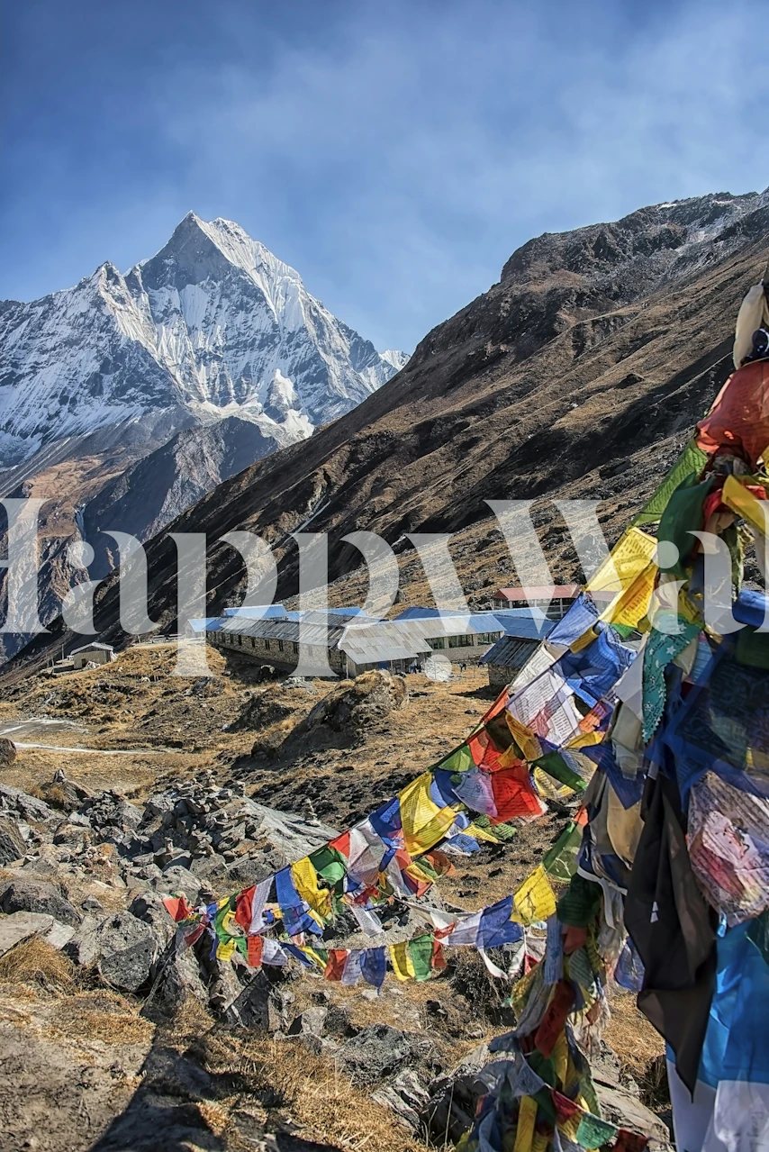 Annapurana Base Camp wallpaper in a room