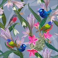 Lovely birds wall tapete