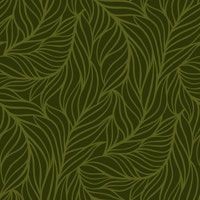 Minimalist flowing leaves dark green ταπετσαρία