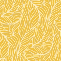Minimalist flowing leaves sunny yellow ταπετσαρία