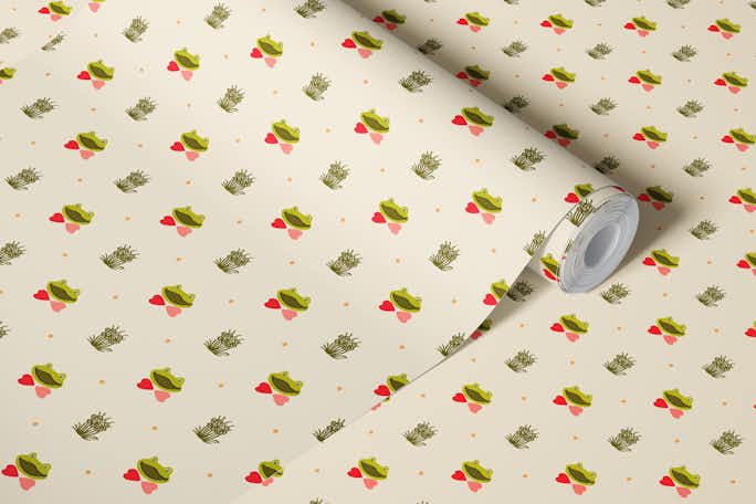 Happy frogwallpaper roll