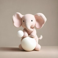 Beige Little Elephant carta da parati