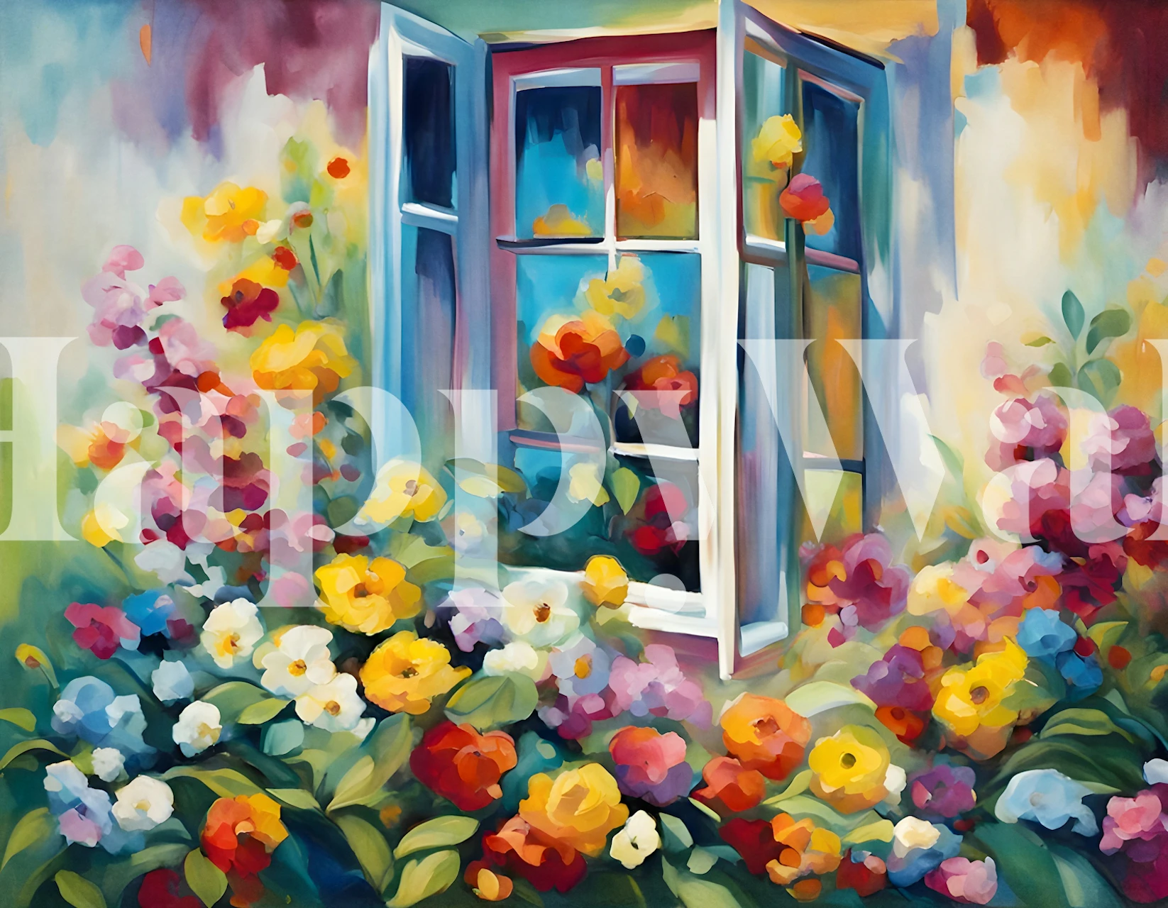 Colorful Garden tapetdesign i rommet