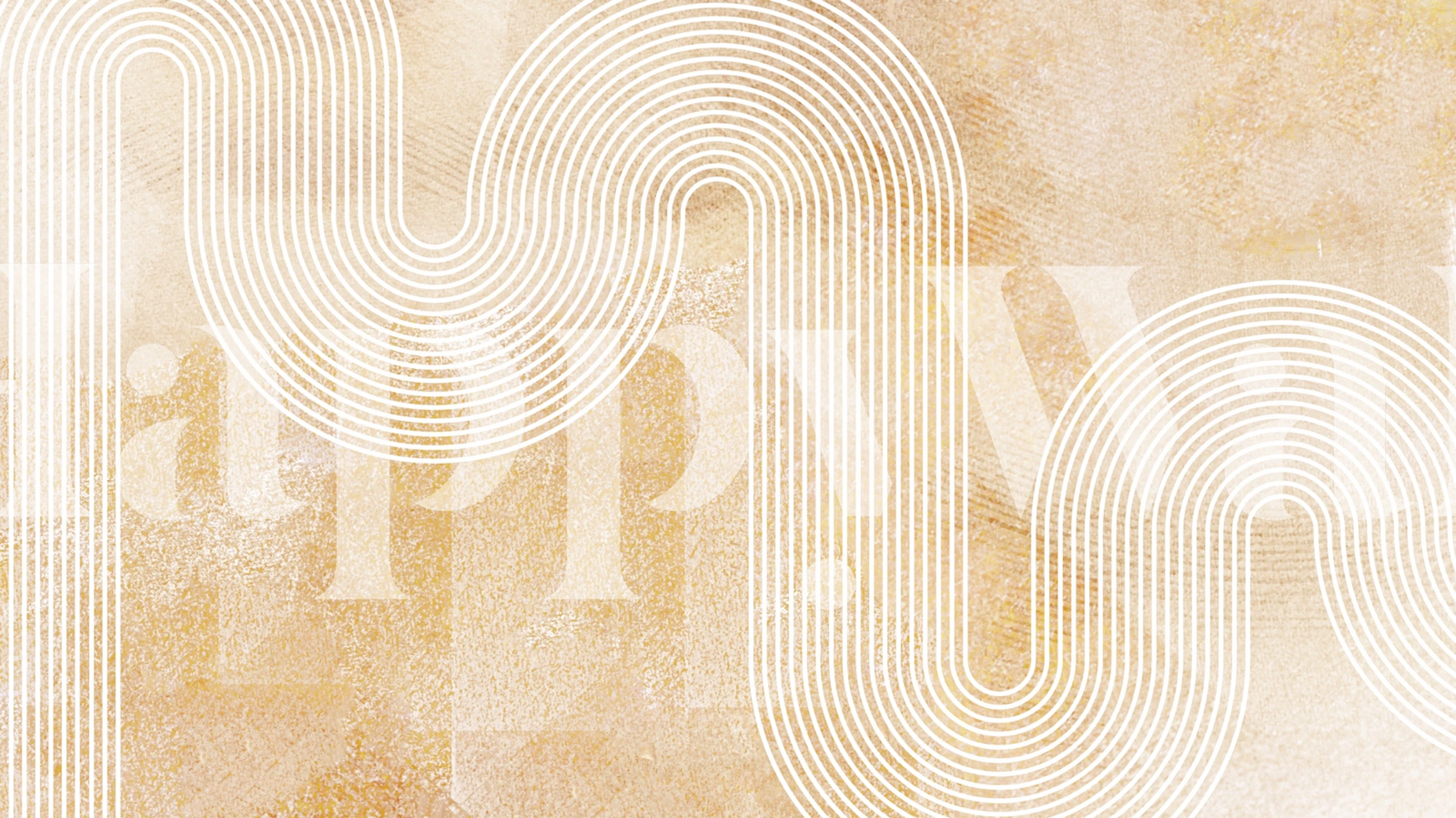 Beige and peach abstract lines on textured background wallpaper