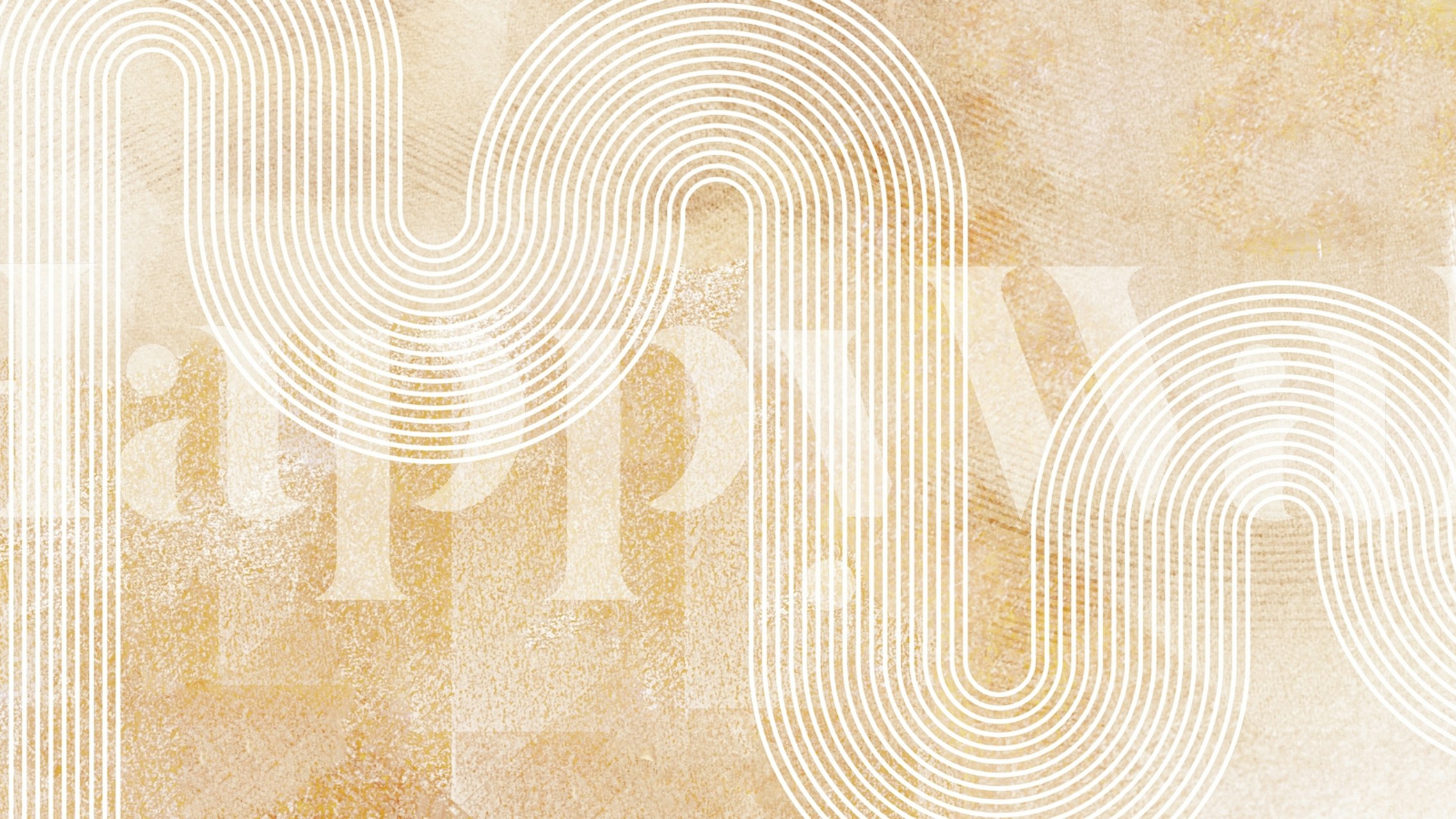 Japandi Rainbow beige persikkaseinätapetti rauhallisella kaarella ja pehmeällä väripaletilla