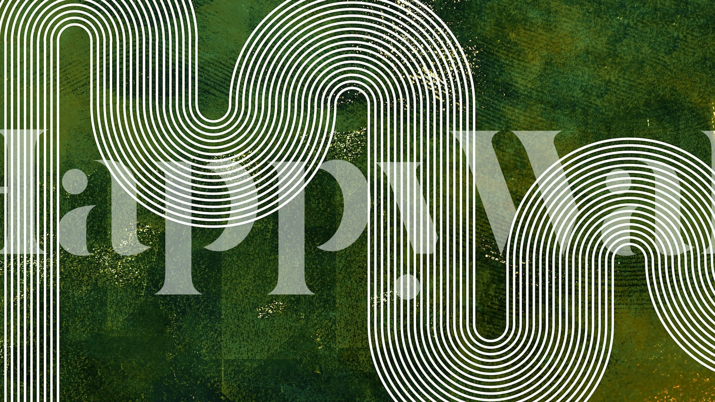 Emerald grün Japandi Regenbogen Design