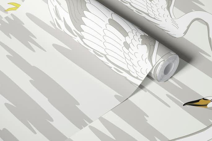 White Swans 6wallpaper roll
