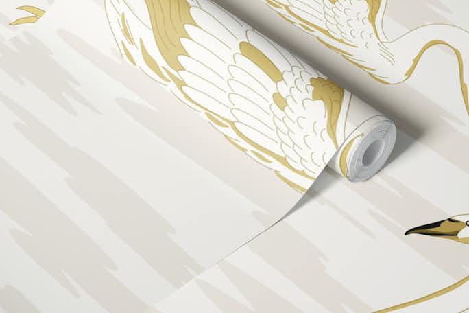 White Swans 7wallpaper roll