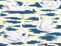 White Swans 8 papiers peint