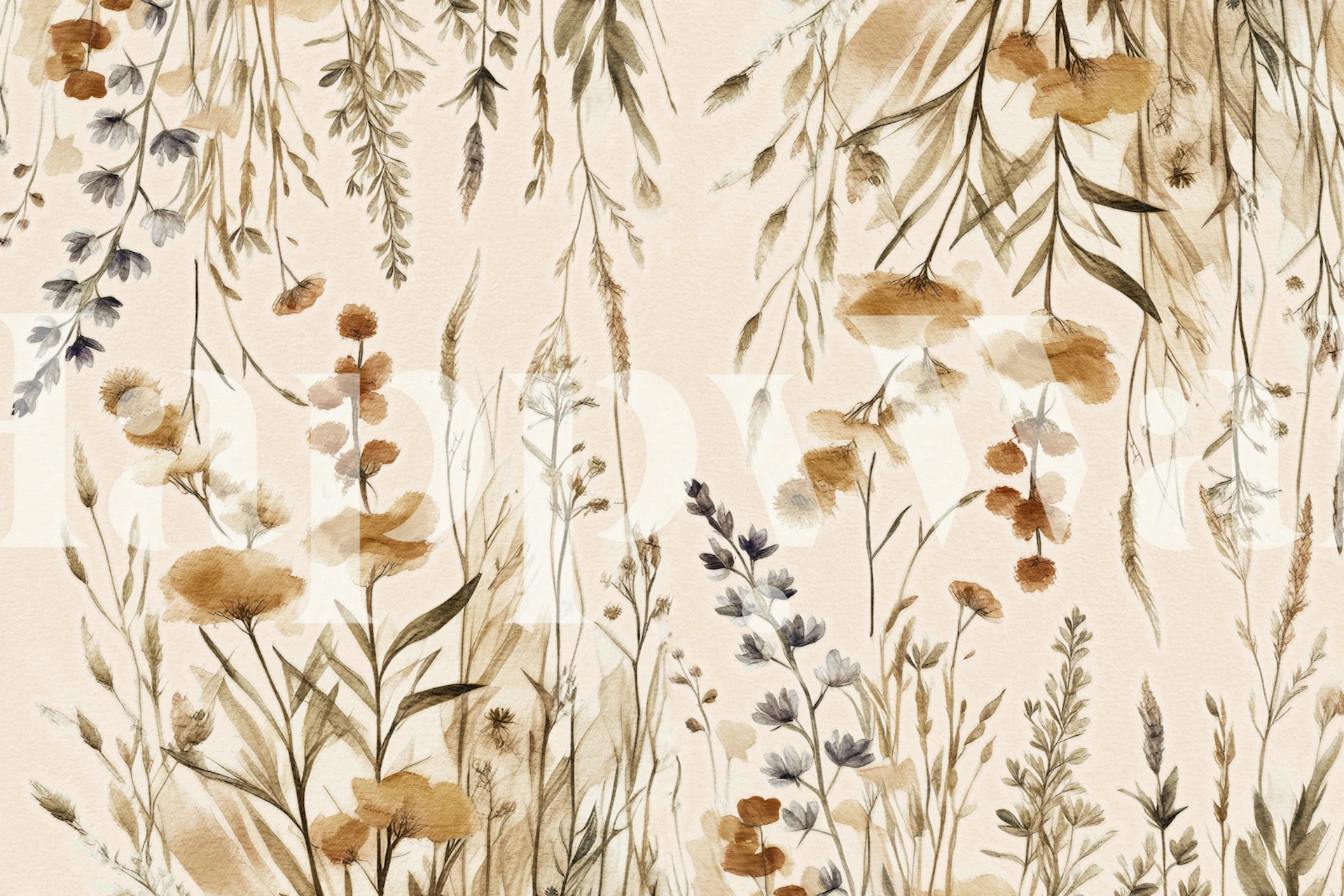 Japandi Wildflower Garden tapettisuunnittelu