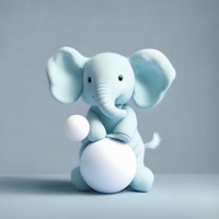 Light Blue Little Elephant carta da parati