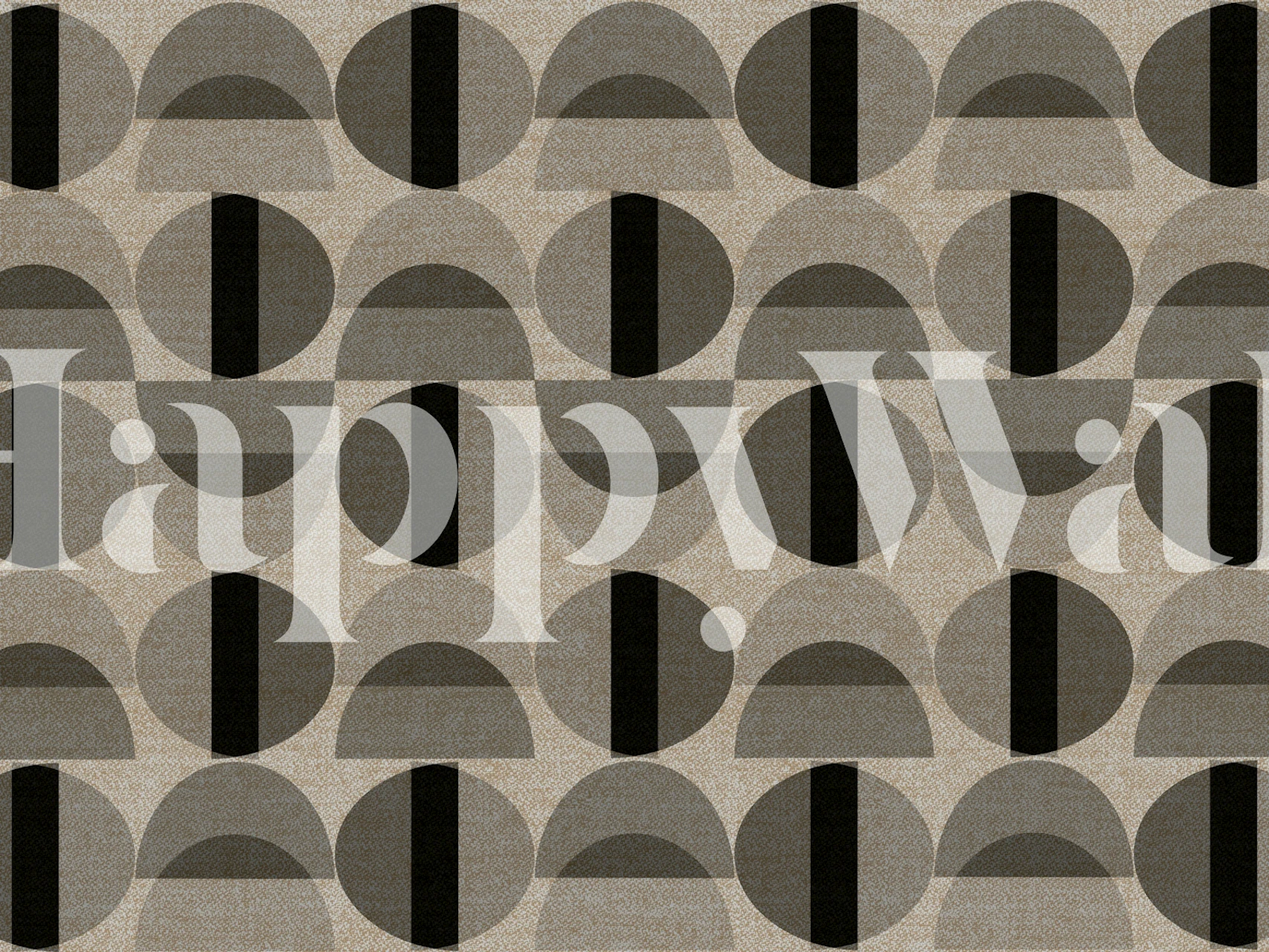 Mid Century Modern Style wallpaper in a room