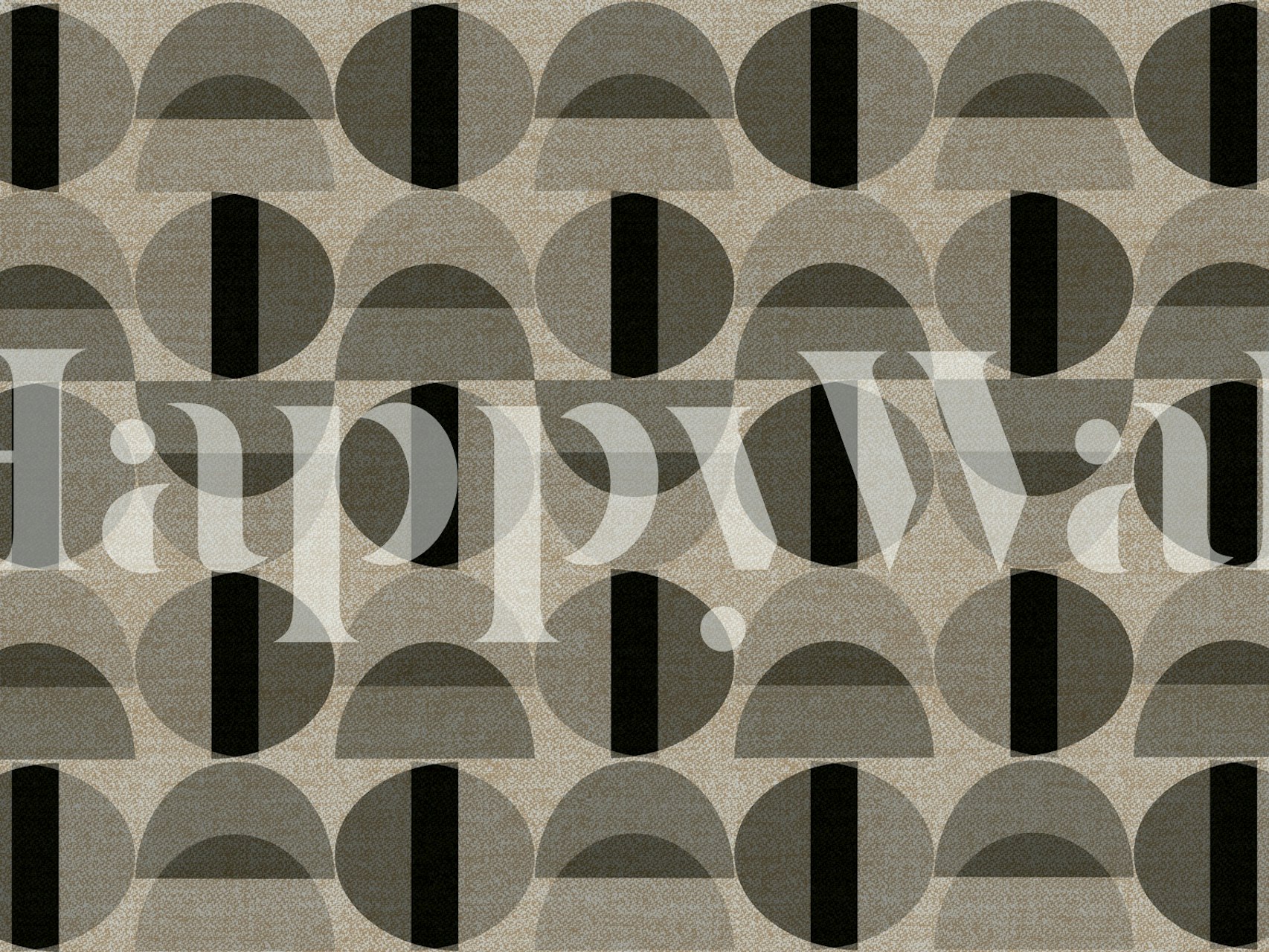 Mid Century Modern Style wallpaper in a room