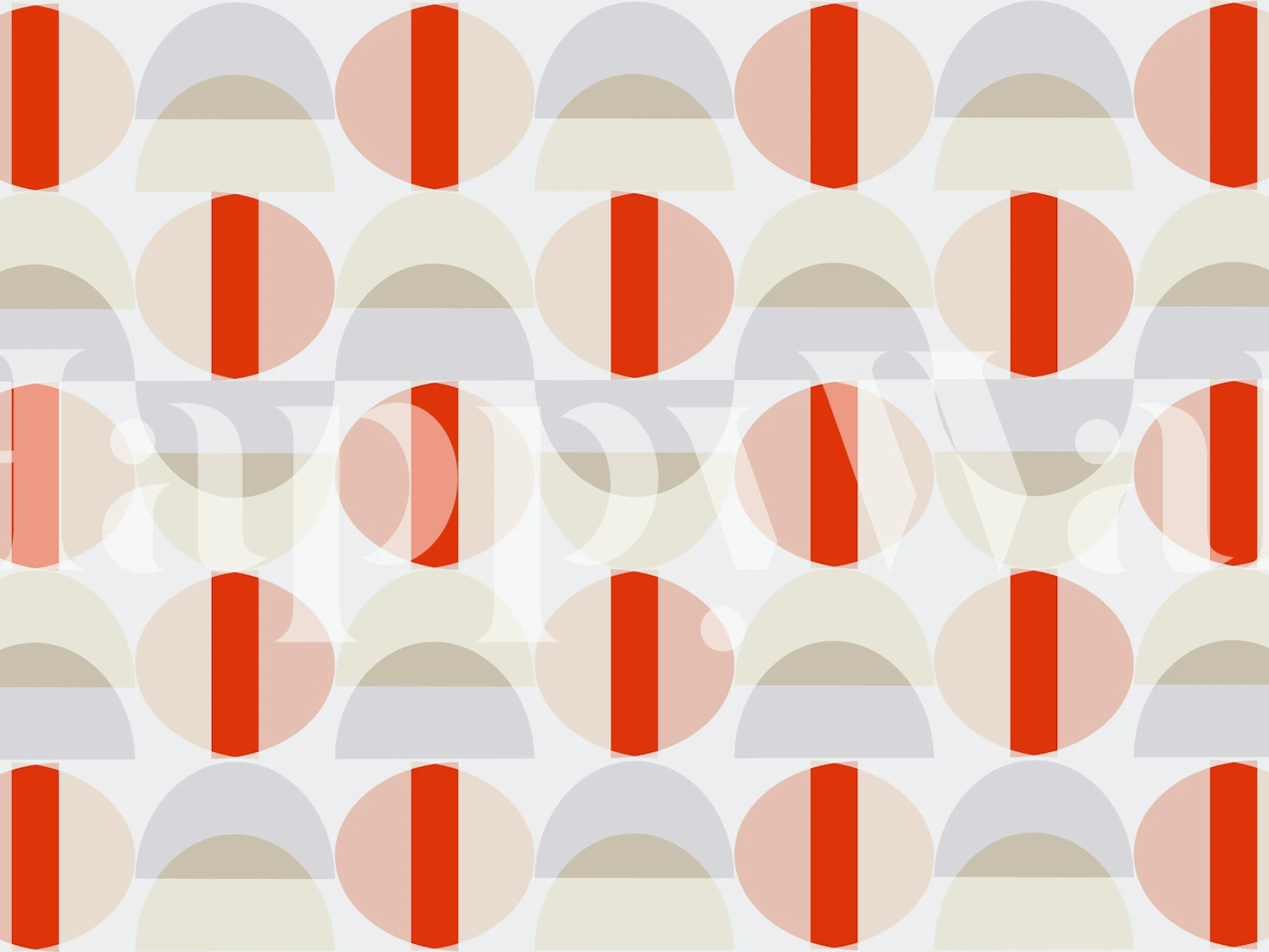 Design de papel de parede Mid Century Style em um quarto