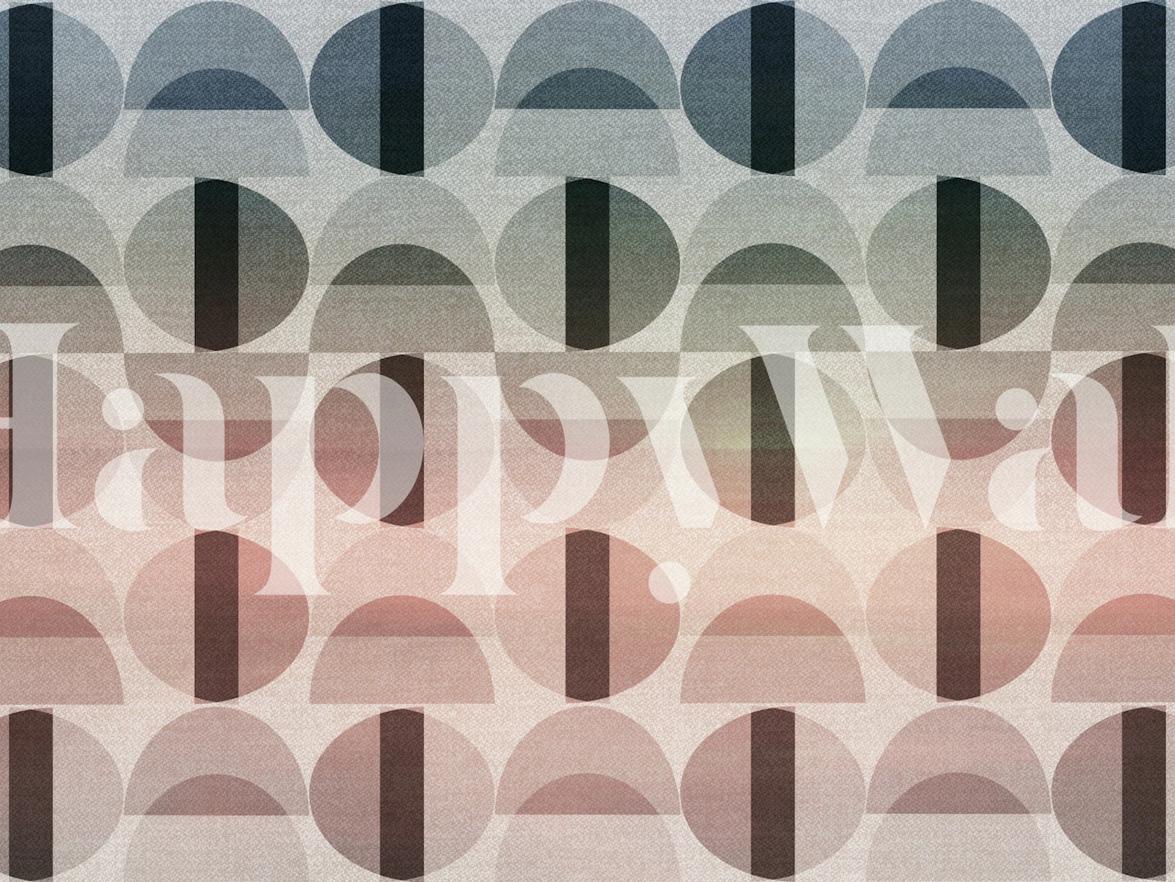 Muted Mid Century Modern tapet i et rum