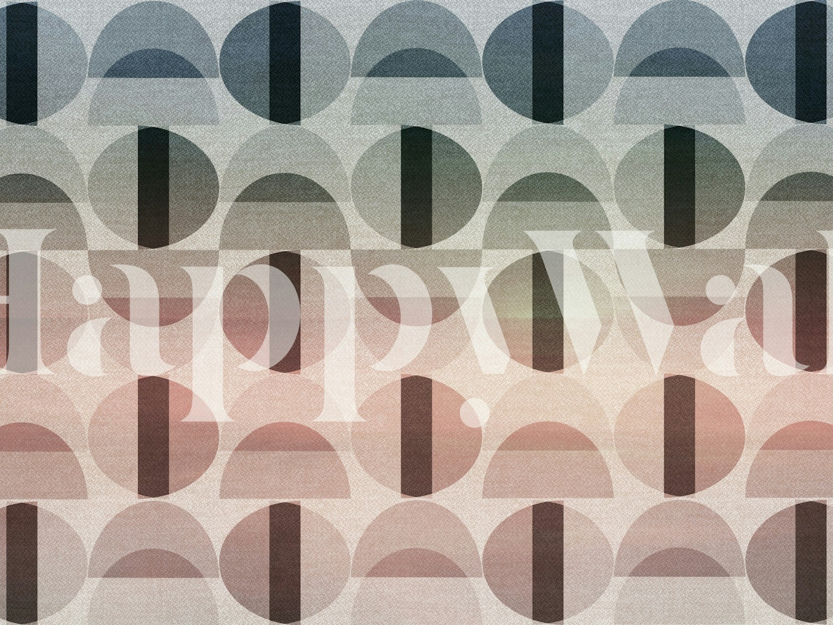 Muted Mid Century Modern tapet i et rum