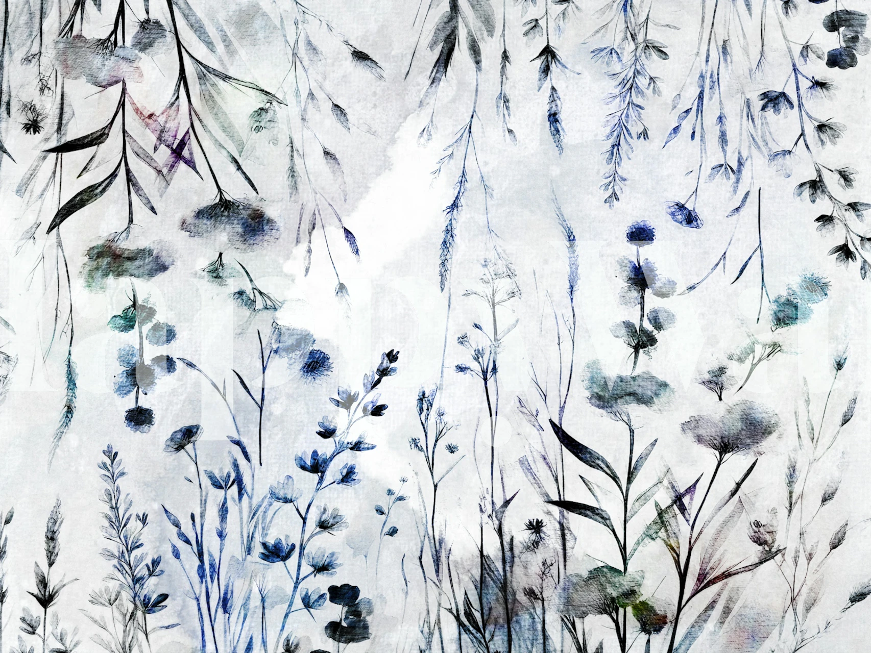 Wildflower Art carta da parati in una stanza