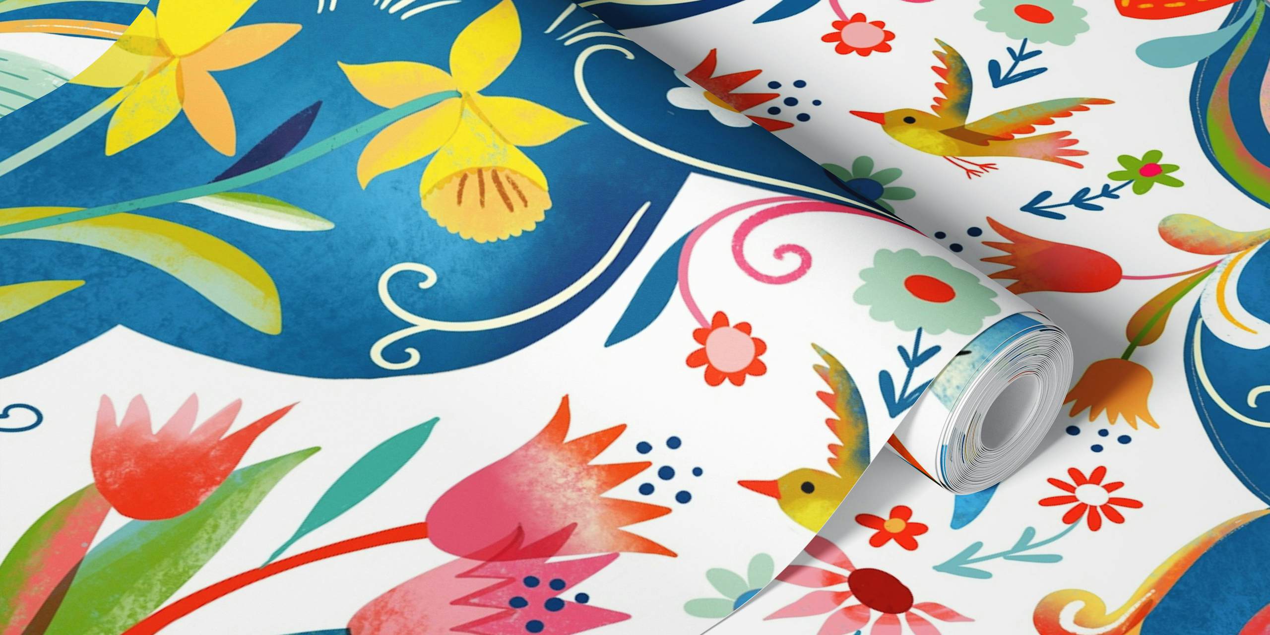 Spring gardening bunnies und chicken Tapete