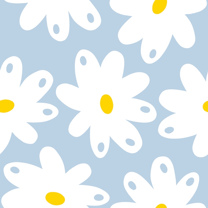 Happy Daisies - Air Blue wallpaper | Happywall