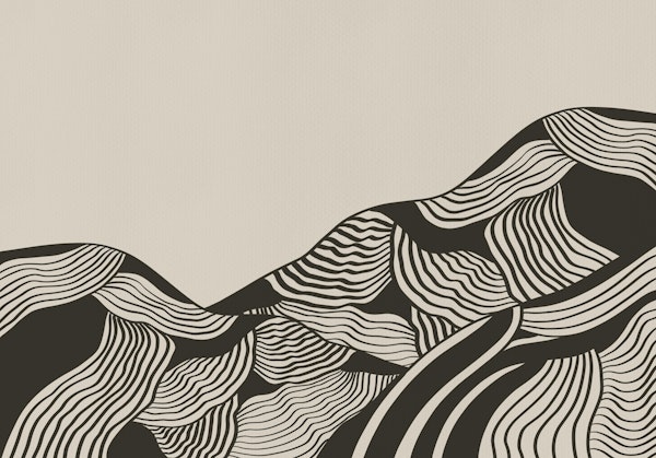Vintage Mountains Line Art 07
