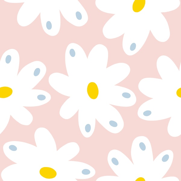 Happy Daisies - Crepe Pink