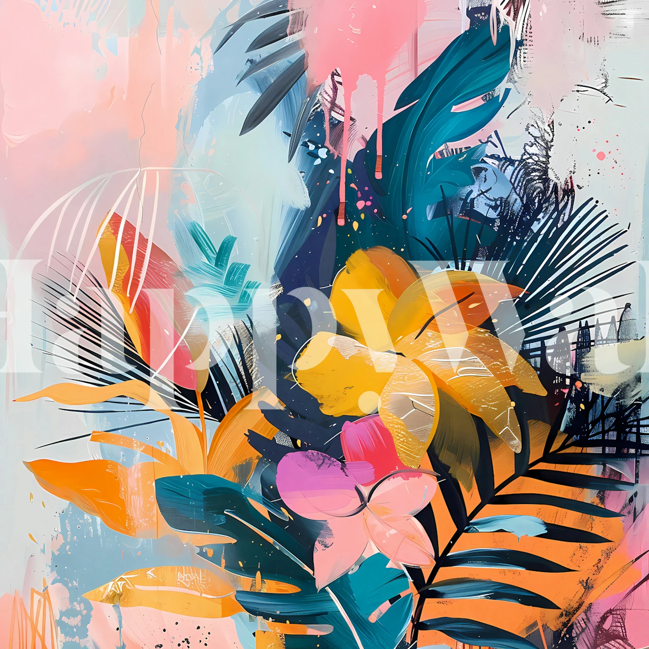 Tropical Garden 22 wallpaper in a room