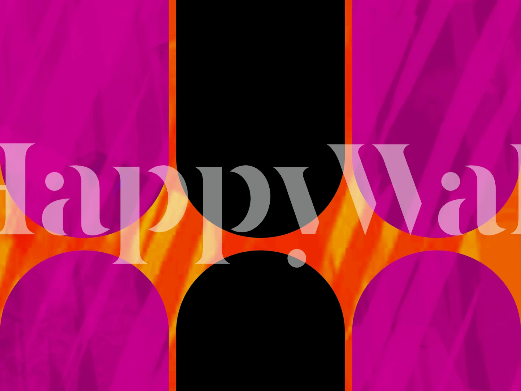 Vibrant Mid-Century Arches tapet i et rom