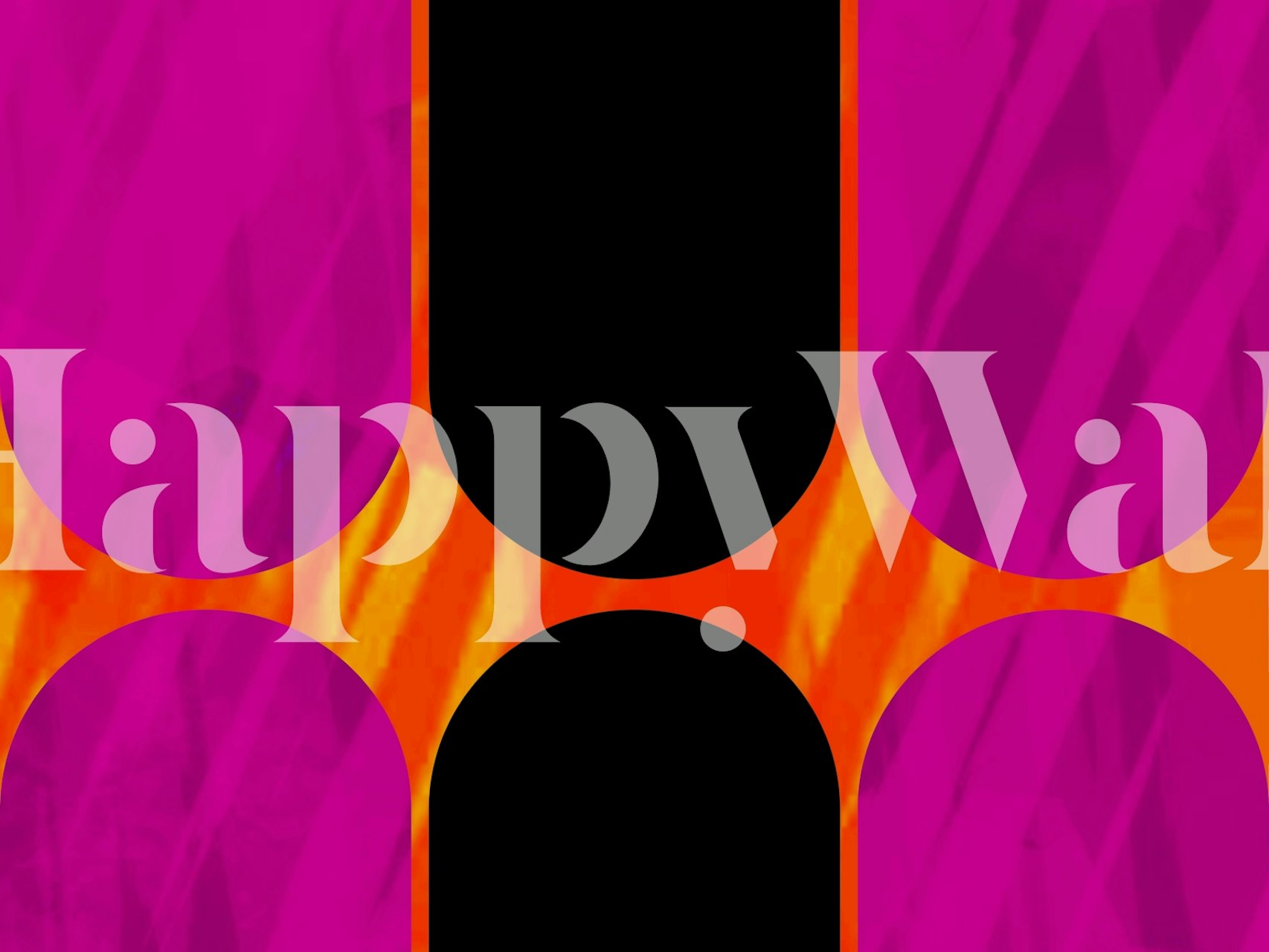 Ταπετσαρία Vibrant Mid-Century Arches σε ένα δωμάτιο