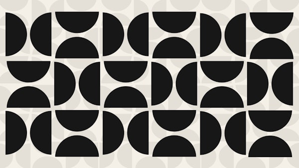 Layered Black Mid-Century Rounds