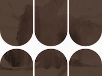 70s Brown Mid-Century Arches tapete