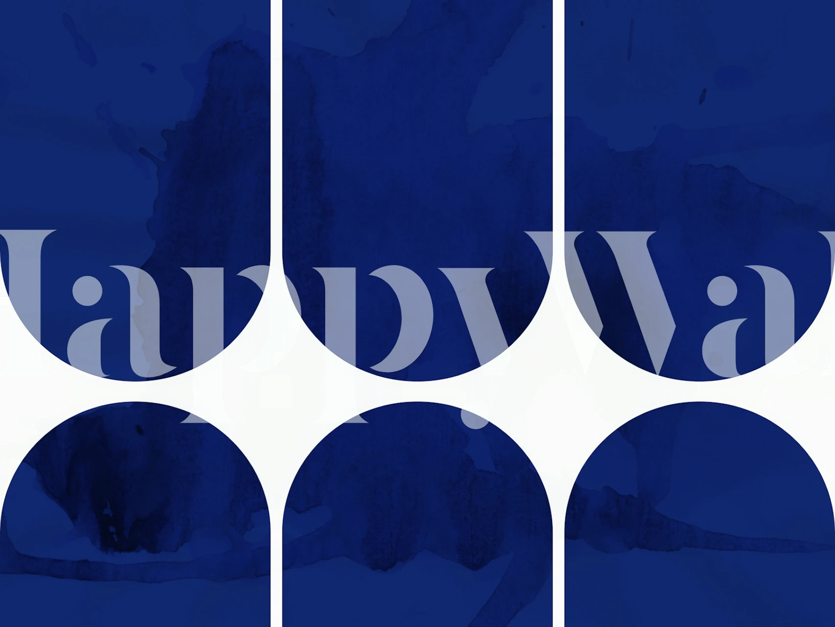 Minimal Mid-Century Arches wallpaper in a room